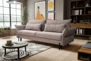 Sofa kanapa VOLIO rozkładana z funkcją spania beżowa