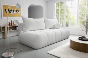 Sofa kanapa CLOUD rozkładana z funkcją spania biała
