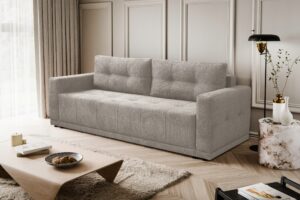 Sofa kanapa LUSSO rozkładana z funkcją spania szara